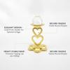 Crystal Display Stand with Metal Base, Gold Finish Holder for Spheres and Eggs (1 PC) view 4