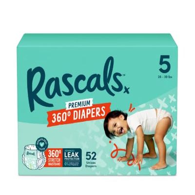 Rascals + Friends Premium 360 Absorbent Pull-On Diapers Size 5