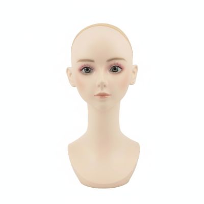 KQFCAZRE Mannequin Head with Shoulders Realistic Manikin Head with Shoulders Matte Hairpiece Display Bust Stylists, Cosplayers, Salons, Cosplay