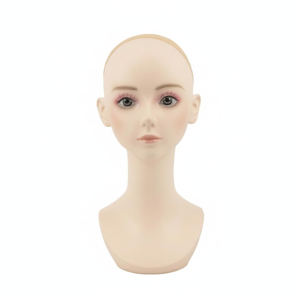 KQFCAZRE Mannequin Head with Shoulders Realistic Manikin Head with Shoulders Matte Hairpiece Display Bust Stylists, Cosplayers, Salons, Cosplay