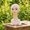 KQFCAZRE Mannequin Head with Shoulders Realistic Manikin Head with Shoulders Matte Hairpiece Display Bust Stylists, Cosplayers, Salons, Cosplay view 3