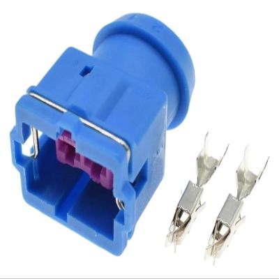 XDKTHMPS 1/5/10/20 Sets Blue 2 Pin Way Electric Plastic Housing Unsealed Connector 144473-6 240PC02S6001(10Sets)