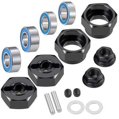 RC Car Models Parts for Tamiya Dt02 1/10 Rc for Buggy Car Truck Upgrade Parts 1Set Aluminum Alloy Hex Wheel Hub Adapters W Bearing