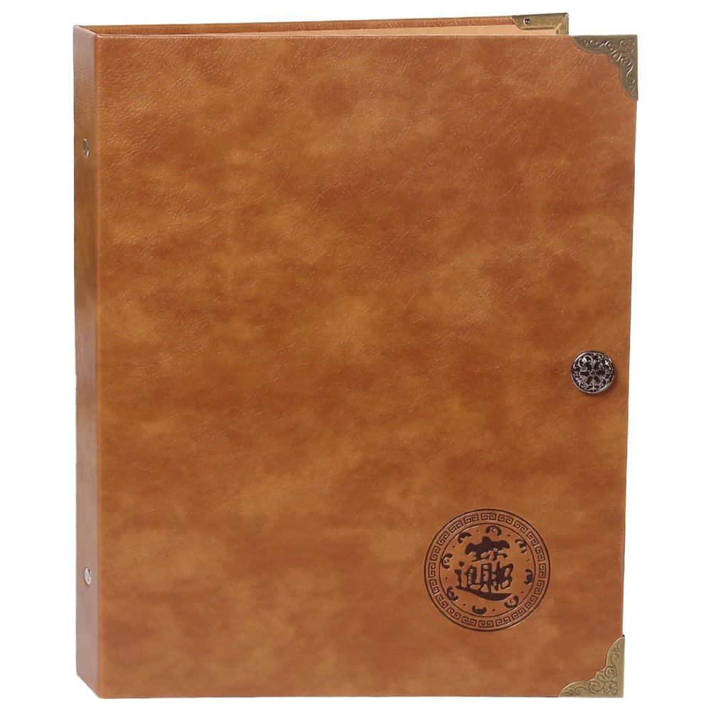 Currency Banknote Collection Book, 120 Pocket Money Album with 40 Transparent Pages, Brown PU Leather Cover, Embossed Design, 240 Bill Capacity, for Collectors and Currency Enthusiasts