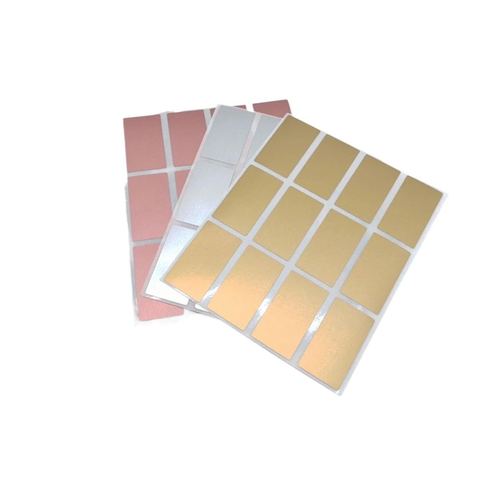 16 Pcs 23mmx42mm 4 Colors Scratch Off Sticker Adhesive Stickers Party Activity Favors Stationery