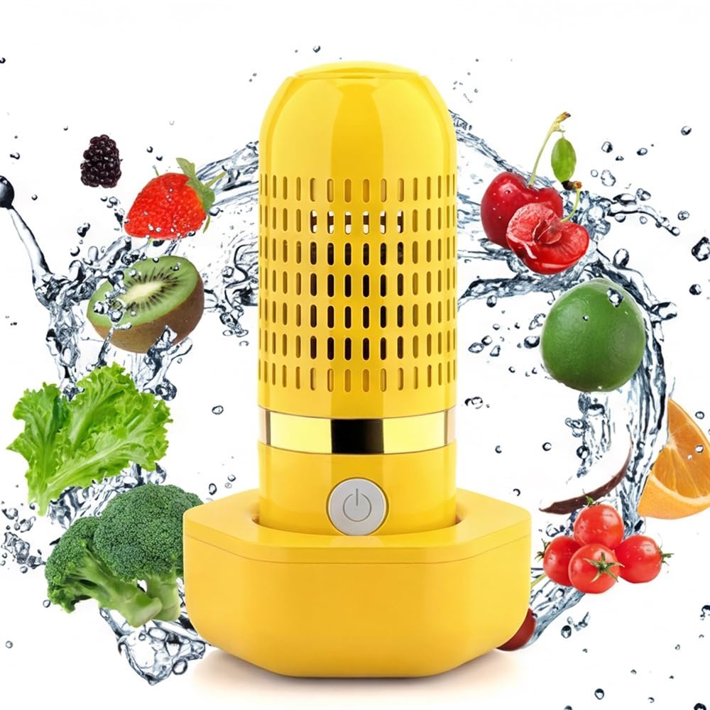 Fruit and Vegetable Washing Machine, Portable Food Cleaner, Capsule Device