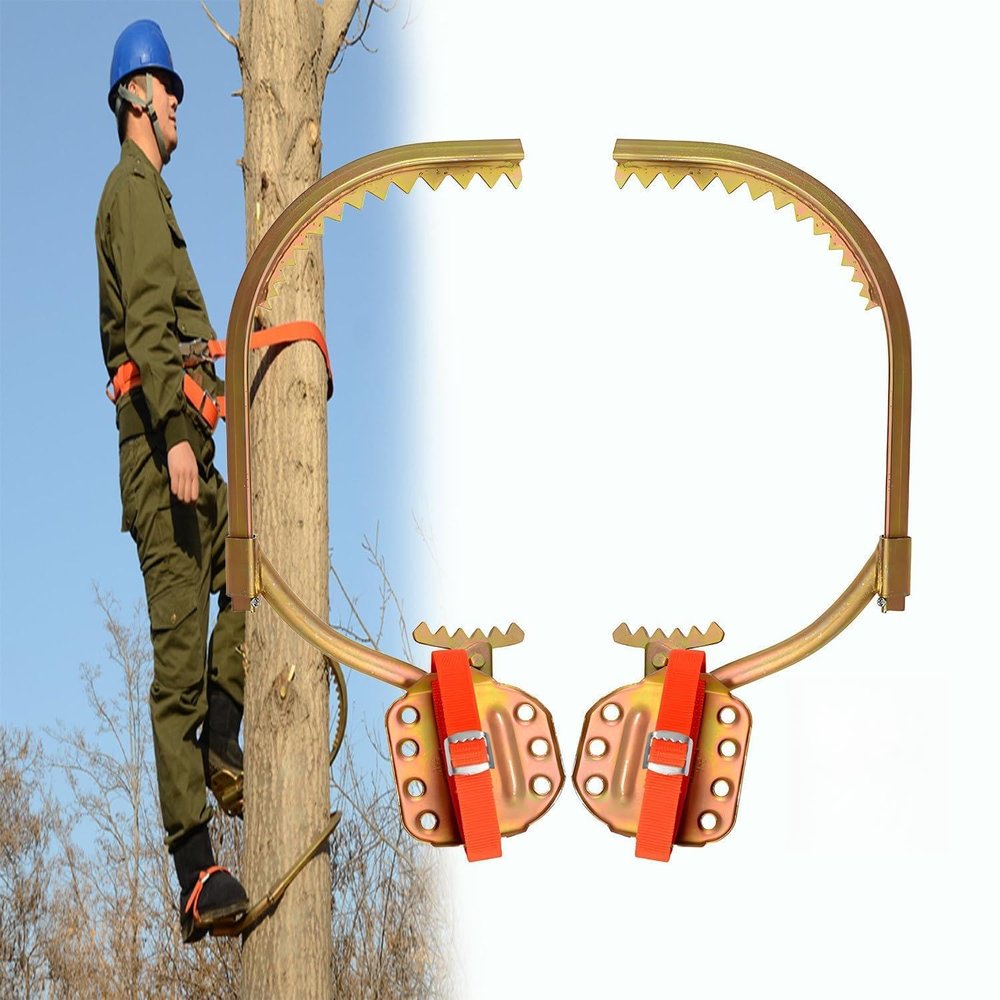 Tree Climbing Spikes, Anti Slip Concrete Pole Shoes Gear for Work and Electrical Systems
