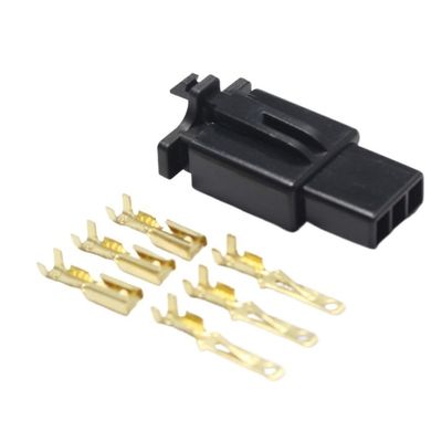 FHVQRCUNS 10 Set 2.8mm 3Pin Auto Electrical Wire Connector 2.8 3P Black Car with Terminals for E-Bike Automobile Motorcycle etc