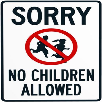 Sorry No Children Allowed Sign, Traffic Sign Warning Sign, Retro Security Sign, Metal Caution Street Tin Sign, Vintage Safety Signs, BusineWall Decor Home Art 8x12 Inch