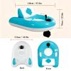 Electric Motorized Pool Lounger, Inflatable Tanning Float with Dual Propeller and Joystick, 360 Rotation Water Spray for Pool, Lake and Beach B view 3
