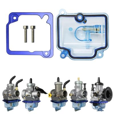 Motorcycle Transparent Carburetor Float Bowl Blue Oil Cup For PWK PE EVO OKO 21 24 26 28 30 32 34m