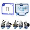 Motorcycle Transparent Carburetor Float Bowl Blue Oil Cup For PWK PE EVO OKO 21 24 26 28 30 32 34m view 1