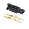 FHVQRCUNS 10 Set 2.8mm 2Pin Auto Electrical Wire Connector 2.8 2P Black Car with Terminals for E-Bike Automobile Motorcycle etc view 1