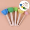 5-Piece Painting Roller Brush Set with Sponge Tips, Wooden Handle Art Supplies for Toddlers, Easy Grip Stamp Brushes for DIY Crafts and Flower Drawing Toys view 4