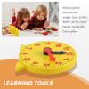 Casendy 4 Inch Student Learning Clock Time Model Teacher Gear Clock 12/24 Hour School Learning Tools view 3