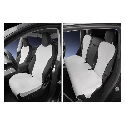 LYBCEOUF 7-Piece Set Compatible with Tesla Model Y Juniper 2025+ Standard Exclusive Semi-Cover Seat Covers Breathable All-Season Interior Accessories