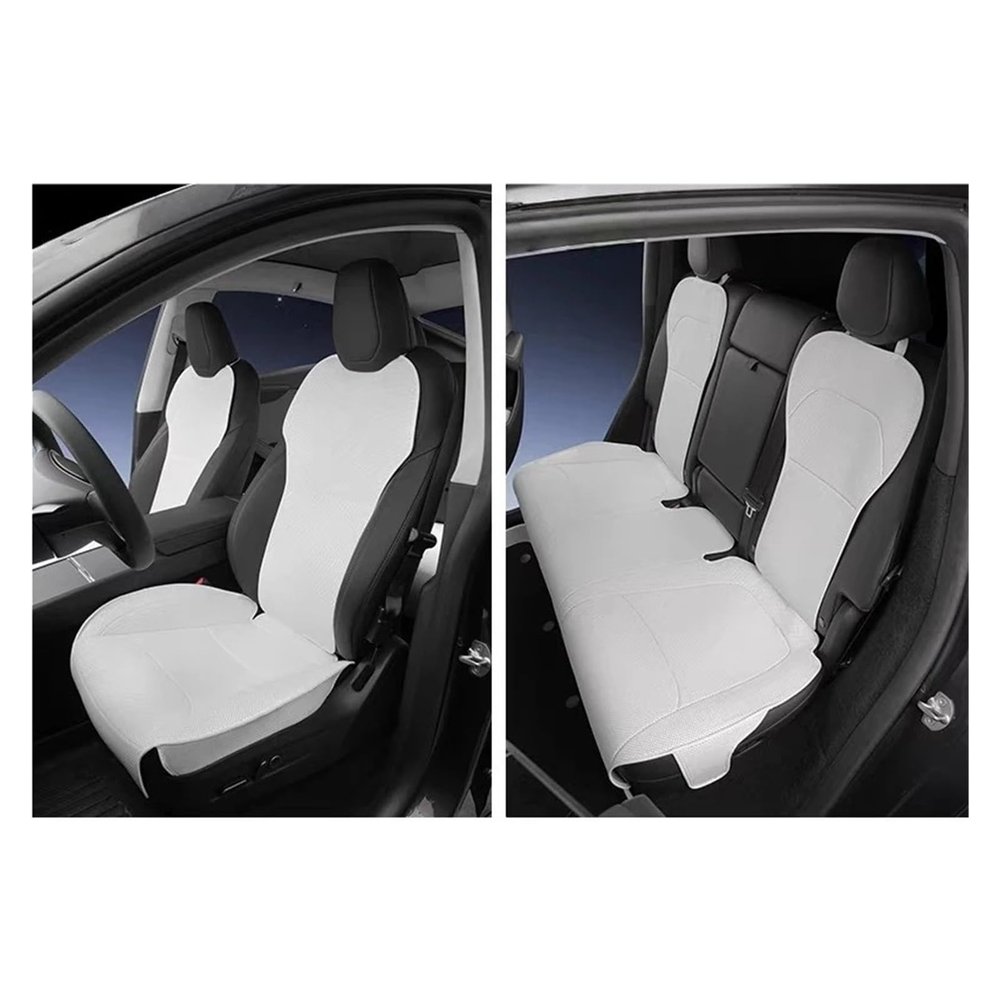LYBCEOUF 7-Piece Set Compatible with Tesla Model Y Juniper 2025+ Standard Exclusive Semi-Cover Seat Covers Breathable All-Season Interior Accessories