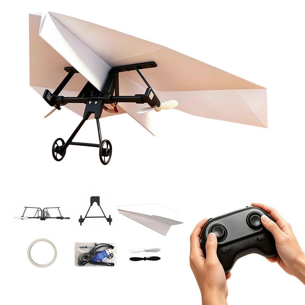 Cute RC Paper, Airplane Kit Lightweight, Remote Control Electric, Toy