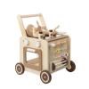 FytStycale Kitchen Cart Pusher Interactive Activity Toy Cart Multifunctional for Young Children, Beaded Kitchen Cart view 1
