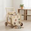 FytStycale Kitchen Cart Pusher Interactive Activity Toy Cart Multifunctional for Young Children, Beaded Kitchen Cart view 3