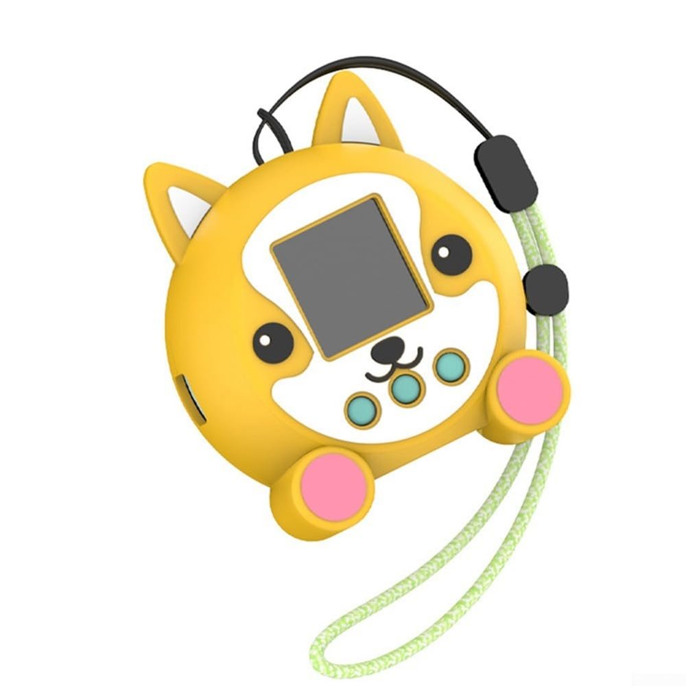 Belnotelt Silicone Case for Punirunes Interactive Digital Toy, Protective Skin Cover with Lanyard, Soft Shockproof Bumper Shell, Yellow
