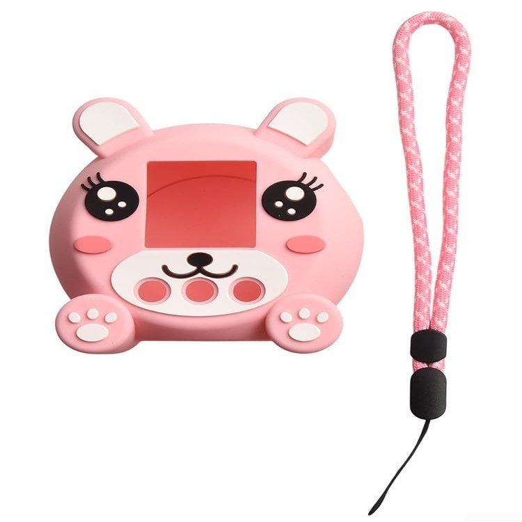 Belnotelt Silicone Protective Case for Punirunes Interactive Digital Toy, Soft Shockproof Skin Cover with Precise Cutouts, Lightweight Anti-Scratch Shell for Virtual Pet Game Device(Pink)