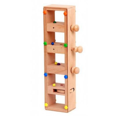 FytStycale Wooden Marble Track Toy Tall Rectangular Marble Track Set Problem Solving for Children