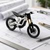 1:9 Scale Electric Dirt Bike Model Compatible with Surron Light Bee X, 3D Printed Off-Road Motorcycle Miniature with Functional Suspension, Movable Wheels, Gift (Light Bee X, Already Assembled) view 2