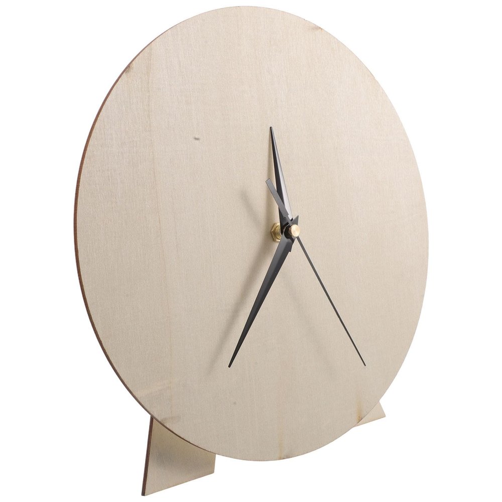 ARTIBETTER Blank Development and Dial Wood Wooden DIY for Clock Round Painting Craft, Skill Educational Tool Natural Beige Material, Simple Yet Elegant Design for Home Decor and Bedroom