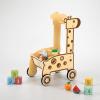 Xgdsnly Wooden Shopping Cart Toy Push and Pull Doll Screen for Children, Giraffe Shopping Cart view 4