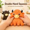 6in Giant Highland Cow Squishy Figures, Soft Squeeze Animal Desk Decor, Cow Lover Gift (1 Pack-Brown) view 3