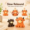 6in Giant Highland Cow Squishy Figures, Soft Squeeze Animal Desk Decor, Cow Lover Gift (1 Pack-Brown) view 4