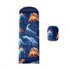 Feelyou Dinosaur Kids Sleeping Bag 3D Digital Print 50-77 3 Season Warm Cold Weather Sleeping Bags Portable for Camping, Hiking, Outdoor Indoor Cute Cartoon Animal Lightweight 3 lbs Camping Gear view 1
