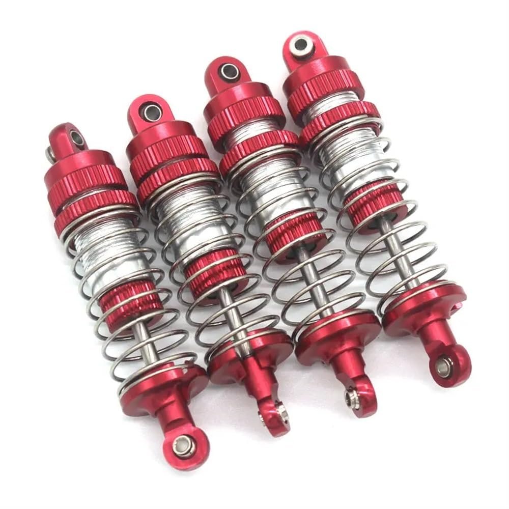 Metal Oil Pressure Shock Absorber Parts Compatible With MJX 14210 14209 RC1/14 Remote Control Vehicle(RED)