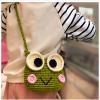 Handmade Crochet Frog Crossbody Purse, Cute Mini Knit Coin Bag, Fashion Small Shoulder Wallet for Daily Outfit Matching view 2
