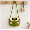 Handmade Crochet Frog Crossbody Purse, Cute Mini Knit Coin Bag, Fashion Small Shoulder Wallet for Daily Outfit Matching view 3