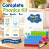 Magnetic Phonics Cards Kit with 142 Magnets and Pen, Read Phonics Games for Kids Preschool Kindergarten, Alphabet & Sight Words Building Set, Magnets Word Study Tools for Home Practice (1pc) view 3