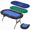Foldable Poker Table for 8 Players, Portable Game Table with Padded Rail & Deepened Cup Holders, Includes 2 Interchangeable Play MatsFold Lock Latch, for Texas Hold'Em, Blackjack, Friends Parties & f view 1