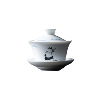 300ml/10oz ceramic hand-painted Panda Bowl Covered Kung Fu Tea Set-Zhubao 'an-