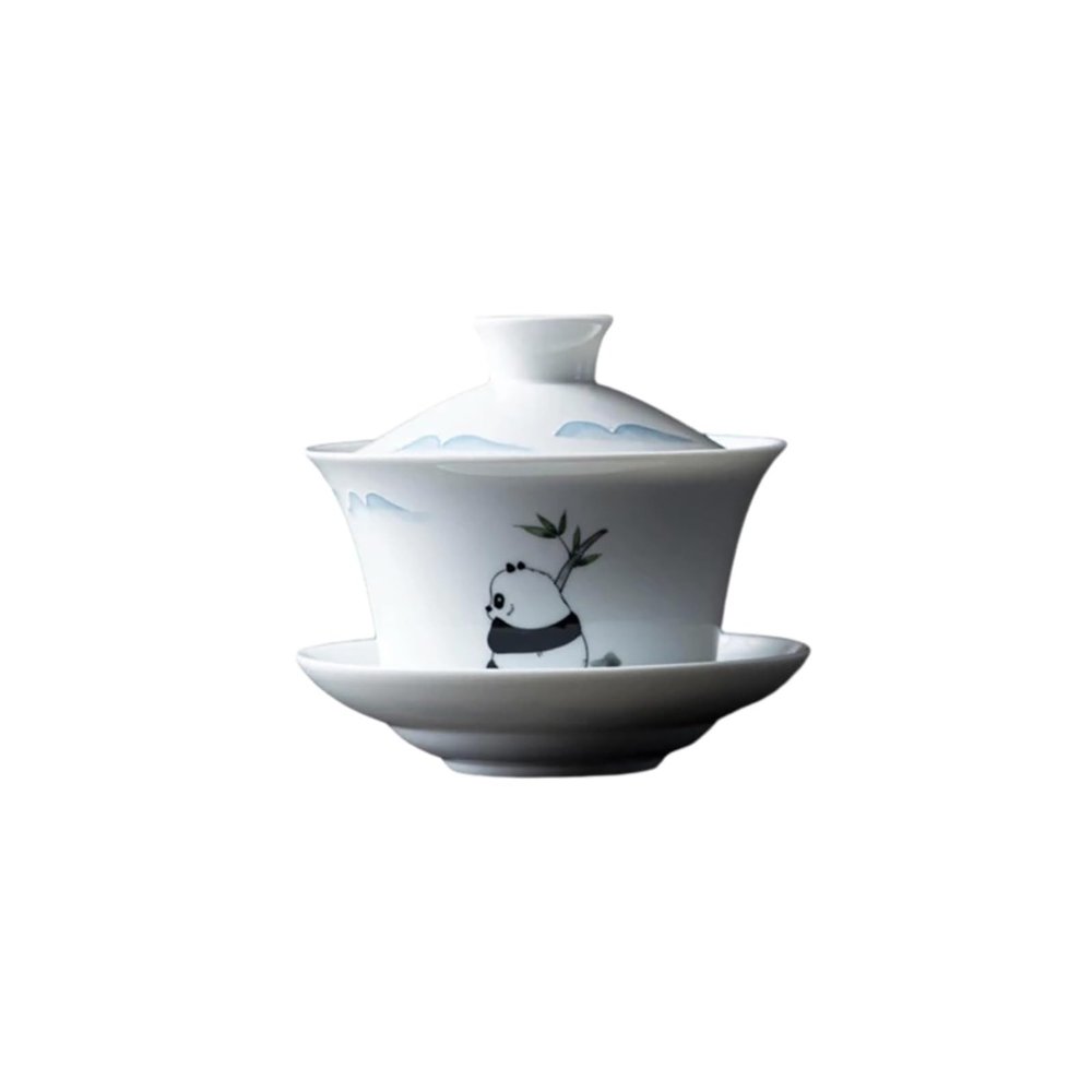 300ml/10oz ceramic hand-painted Panda Bowl Covered Kung Fu Tea Set-Zhubao 'an-