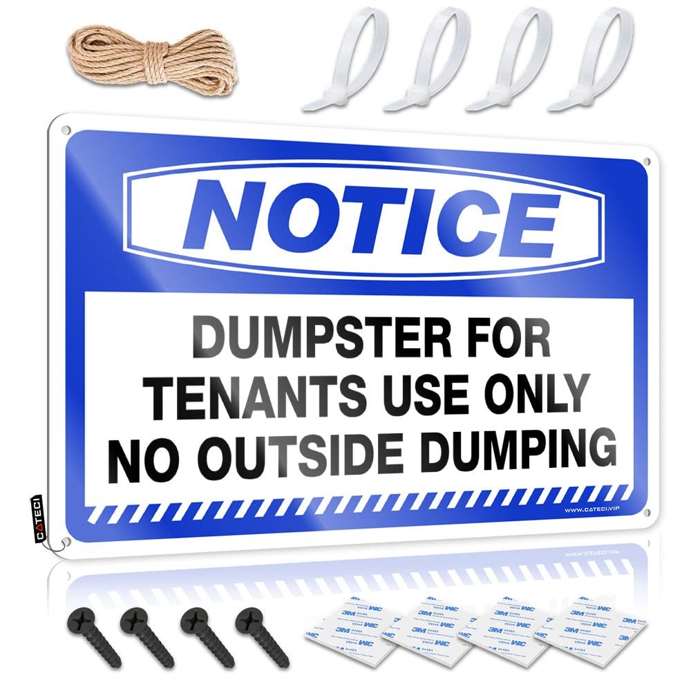 Spring Garden Flag Notice Dumpster For Tenants Use Only Tin Sign Home Garden Flag Fall Garden Flag