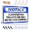 Spring Garden Flag Notice Dumpster For Tenants Use Only Tin Sign Home Garden Flag Fall Garden Flag view 1