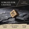 Healeved Vintage Six-Sided Solid Brass Dice for Role Playing and Tabletop Gaming, Hand Polished with Smooth Edges, Antique Gold Design Supporting Genuine Outcomes and Distinct Sound view 3