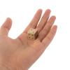Healeved Vintage Six-Sided Solid Brass Dice for Role Playing and Tabletop Gaming, Hand Polished with Smooth Edges, Antique Gold Design Supporting Genuine Outcomes and Distinct Sound view 4