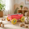 Wmqbjta Children Cart Beach Cart Wheelbarrow Pull Wagon Outdoor Lightweight Straw-Based Construction Suitable for Garden Sandbox Beach Backyard view 2