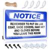 Outdoor Garden Flag Notice Remember To Put On Lab Coat, Shoe Covers Tin Sign Small Summer Garden Flag Yard Art view 1