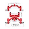 FashionCha Children Rc Vehicle Rc Car Servo Bracket Aluminum Alloy Steering Link Mount Metal Shock Absorber Bracket Custom Build Component Suitable for Advanced Control Crawling Adventures, Red view 4