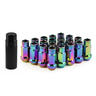 Lug Bolts Car Modification Screws Wheel Hub Nuts Hexagonal Lightweight Racing Tire Nuts Wheel Hub Screws M12x1.5 M12x1.25 TitaniumM12x1.5 M12x1.25/Multi-Colored