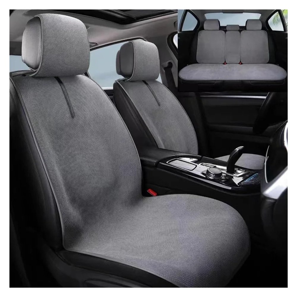LYBCEOUF Universal Linen Car Seat Cover Four Season Auto Flax Comfortable Breathable Anti-Slip Stable Covers Car Seat Protection