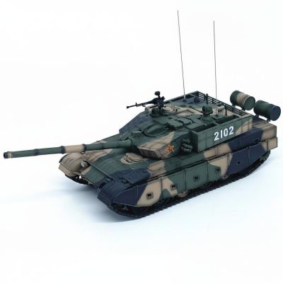 EHJRE Vehicle Armored Tank Model Painted Alloy Collectible Piece Realistic Display Miniature Suitable for Collectors Home Decoration Workspace, ZTZ-99A Three-Color Camouflage